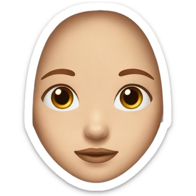 Girl with brown eyes and long straight dark red hairs sticker