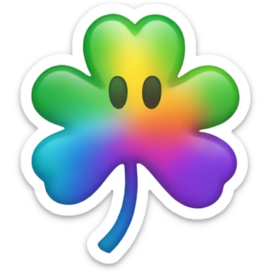 Clover with rainbow  sticker
