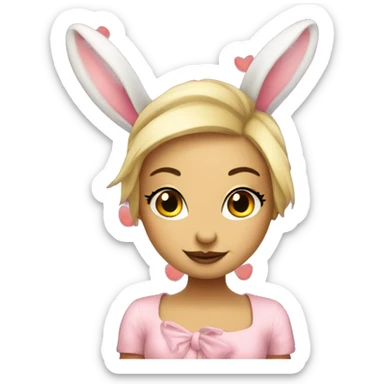 Coquette bunny  sticker