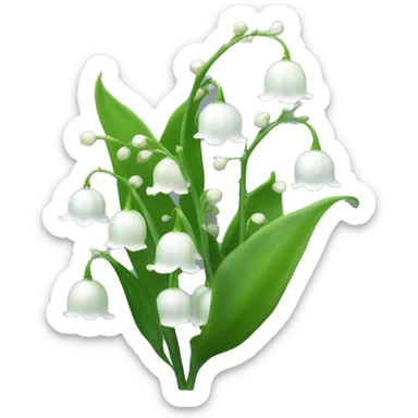 Iridescent lily of the valley sticker