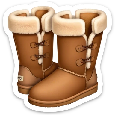 cute brown uggs sticker