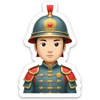 Chinese Qing dynasty soldier sticker