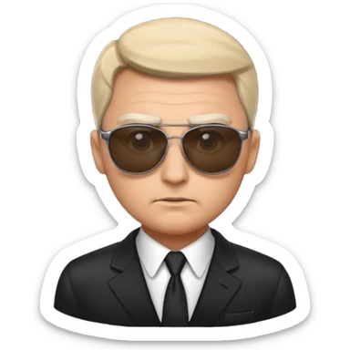 spy wearing sunglasses sticker