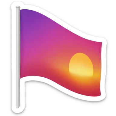 sunset lesbian flag sticker