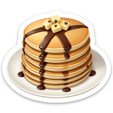 Pancakes with chocolate chips sticker