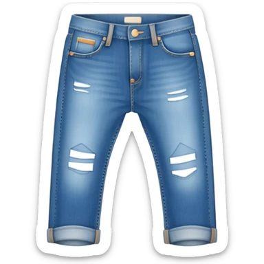 plain isolated blue jeans sticker