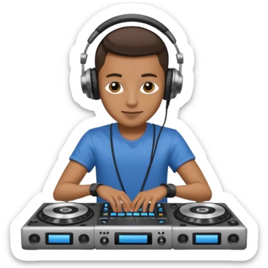 dj with setup sticker