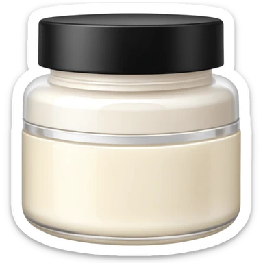 body moisturizer cream pot with label sticker