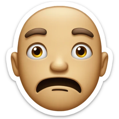 Disgusted face emoji  sticker