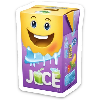 Iceskate flavor juice box (limited! Text in bottom juice) sticker