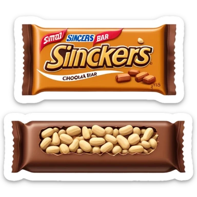 Snickers chocolate bar sticker