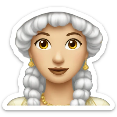 Lady in beautiful kokoshnik sticker