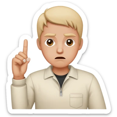 Confused face with middle finger sticker