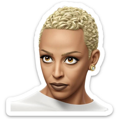 male portrait with jewelry sticker