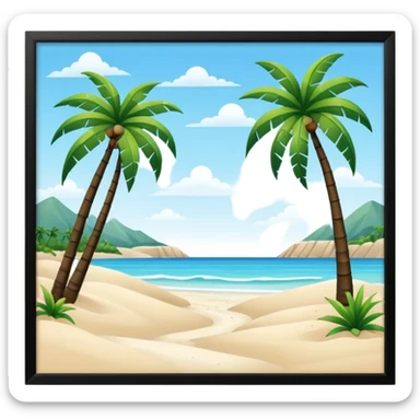 playa paisaje sticker