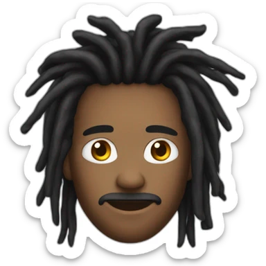 dread lock on his hair sticker