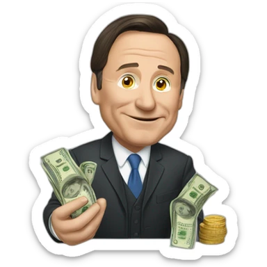François Legault counting money sticker