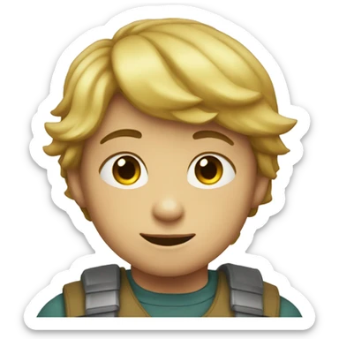 Crea un emoji de un niño muy fuerte sticker