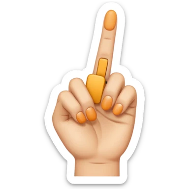 2 middle fingers  sticker