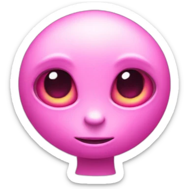 pretty pink alien sticker