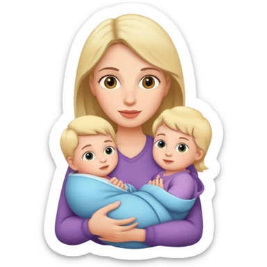 Mum with twins sticker