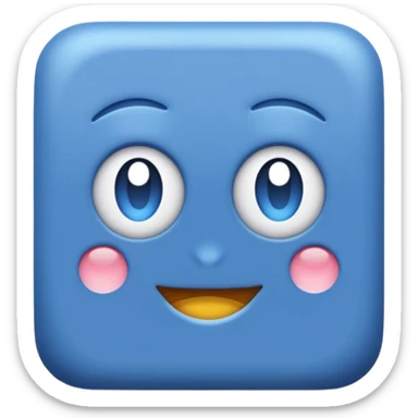 Ein blaer quadrat komplett blau!# sticker