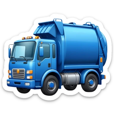blue garbage truck sticker