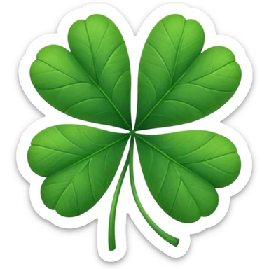 clover with 5 leaves (not 4) sticker