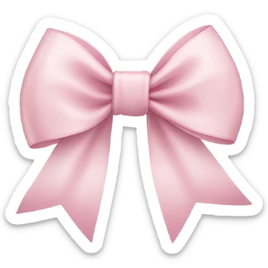 light pink ribbon bow sticker