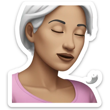 Una mujer durmiendo  sticker