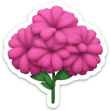 Pink flower bush with glitter  sticker