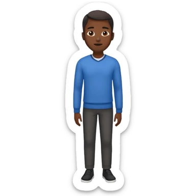 a black man full height sticker