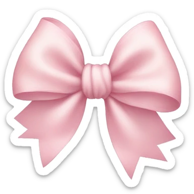 Light pink bow sticker