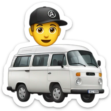  Junge mit Basecap in einem Audi Kombi sticker