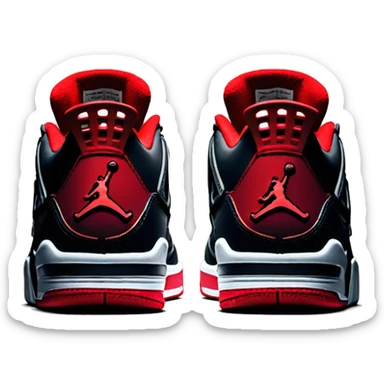jordan 4 retro bred sticker