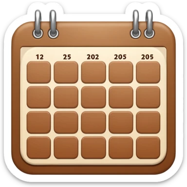 .make a November  1-30 2025 mini calendar with right brown hearts with cream colored dates wi rounded cornersI 
 sticker