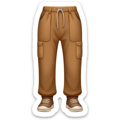 aeshtetic brown and baggy sticker