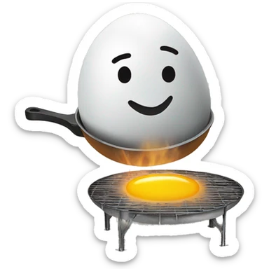 Egg frying on a hot sidewalk sticker