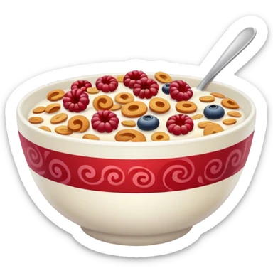 Cereal wild berry red swirls sticker