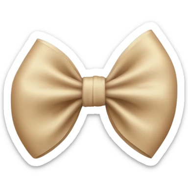 Beige bow sticker