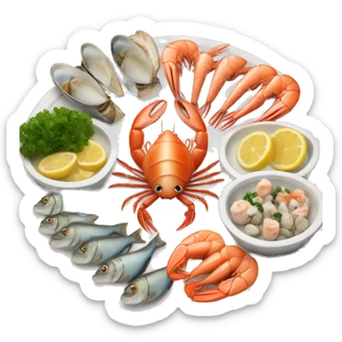 seafood platter sticker