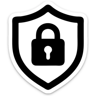 Ensure the shield and padlock are fully filled and bold in teal (#49aea3), with no transparency or white areas. The icon should be solid, clear, and highly visible on a transparent background. Replicate the reference image as closely as possible in a solid filled icon style. sticker