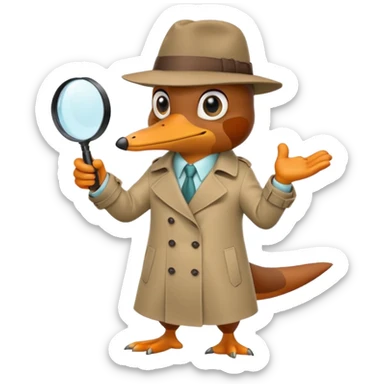 Perry the Platypus in detective pose sticker