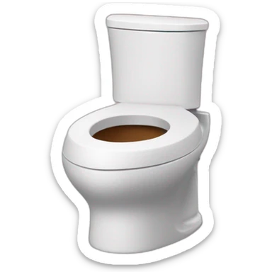 caca sur un toilette sticker