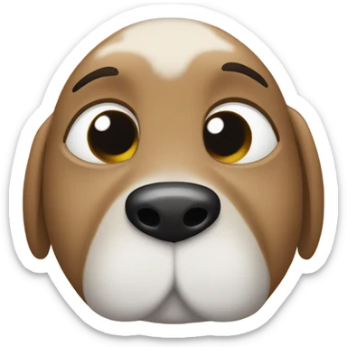 Face with puppy eyes sticker