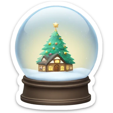Christmas snowglobe sticker