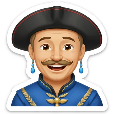 The Cossack laughs through tears. sticker