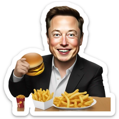 elon musk happy meal sticker