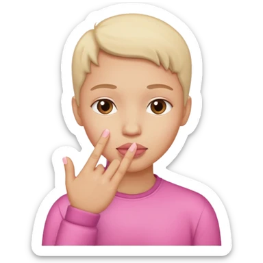 Pink promise with thumbs touching sticker