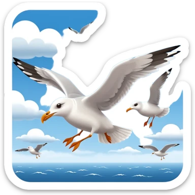 Seagulls sticker